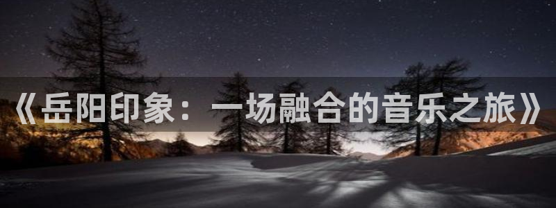 韦德1946体育官方入口：《岳阳印象：一场融合的音乐之旅》
